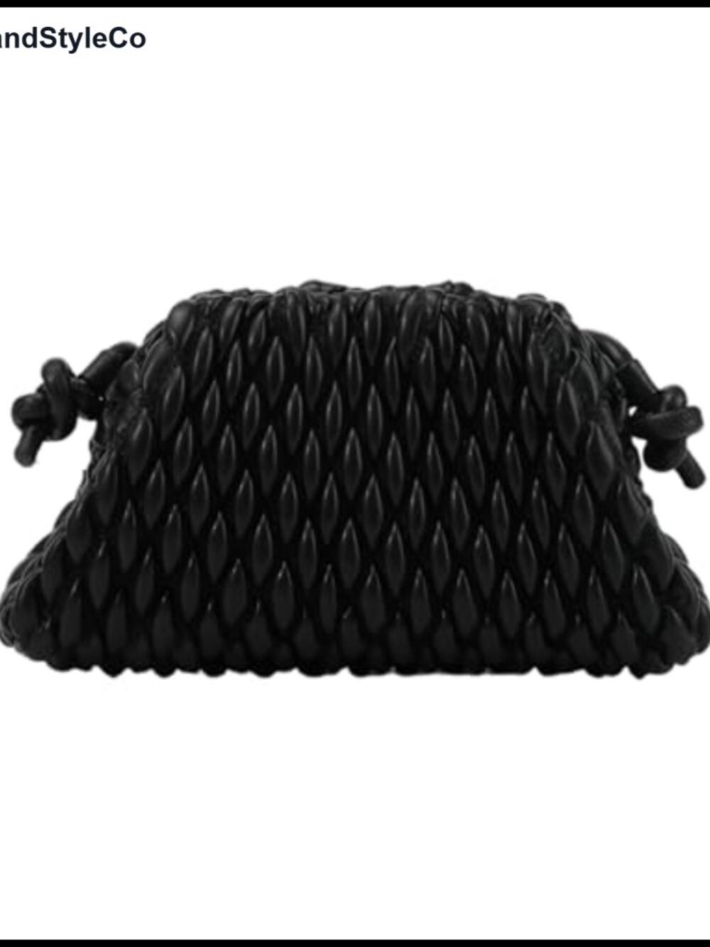PU Leather Ruched Dumpling Cloud Clutch Crossbody Handbag Evening Bag